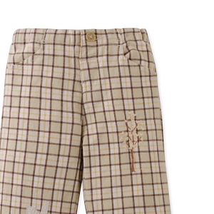 Брюки прямые Gingersnaps "Baby Keziah Carter", шотландская бежевая клетка